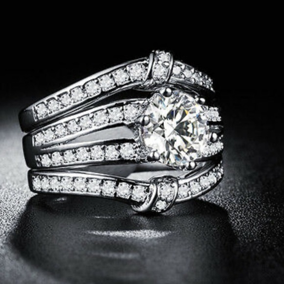 NEW Stamped 925 Silver 3 pcs set Rings - Picture 5 of 7